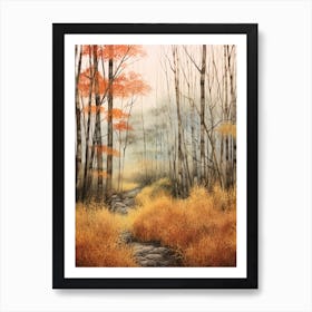 Autumn Forest Landscape Arashiyama Bamboo Grove Japan 2 Art Print