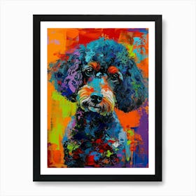 Poodle dog colourful Painting Art Print