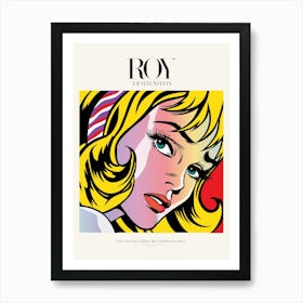 Girl With Hair Ribbon Poster|Roy Lichtenstein 1965 Art Print