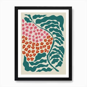 Fern floral farm Art Print