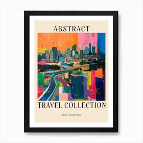 Abstract Travel Collection Poster Seoul South Korea 7 Art Print