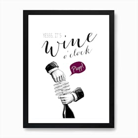 Wine o'Clock Art Print