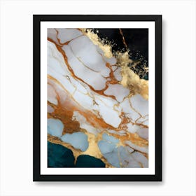 Abstract Marble Painting 1 Art Print