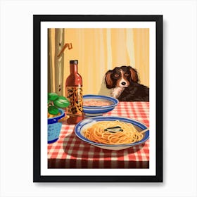 Dog And Pasta 7 Art Print