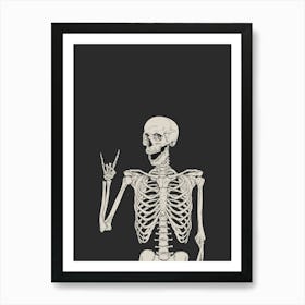 Skeleton Halloween Poster 1 Art Print