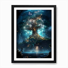 Magical Tree House Art Print