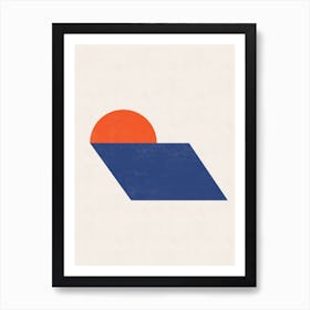 Geometric Abstract Sunset Art Print