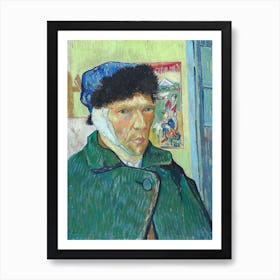 Self Portrait With Bandaged Ear, Vincent Van Gogh Art Print