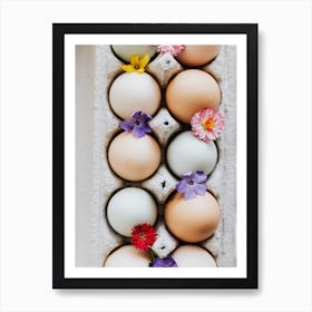 Eggs And Flowers Art Print