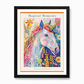 Floral Unicorn In The Meadow Floral Fauvism Inspired 3 Poster Art Print