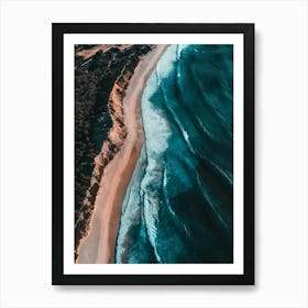 Aerial View Of The Beach 12 Art Print