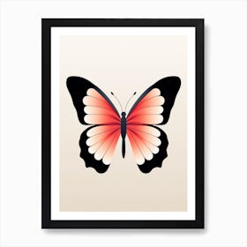 Butterfly Minimalist Abstract 4 Art Print