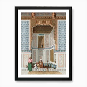 Arabic Family Lithograph Plate No, 1 & 2, Emile Prisses D’Avennes, La Decoration Arabe, Digitally Enhanced From Own Art Print