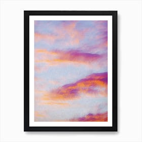 Cloudy Abstract Sky Painting,Minimalist Art (7) Art Print