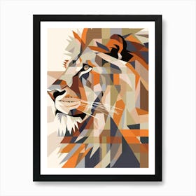 Abstract Lion 7 Art Print