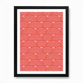 Pink Retro Waves Art Print