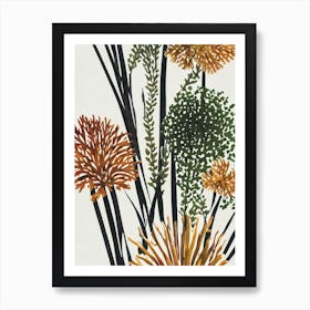 Acropora Cytherea Vintage Graphic Watercolour Art Print