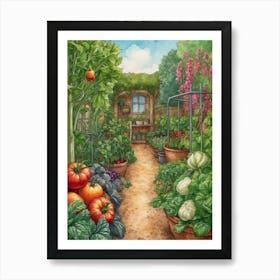 Garden Path 1 Art Print