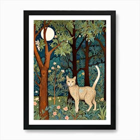 William Morris Cat In The Woods 12 Art Print