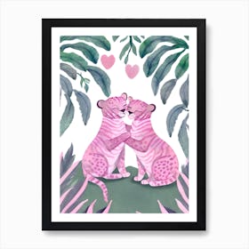 I Love You Valentines Leopards Art Print