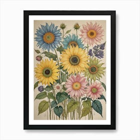 Flowers In Colours Poster