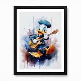 Donald Duck Guitar Art Print