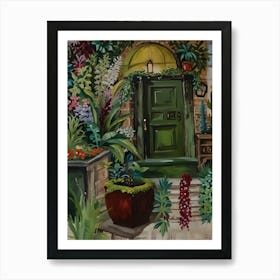 Enchanted Garden Entryway Vibrant Floral Door Art Print Art Print