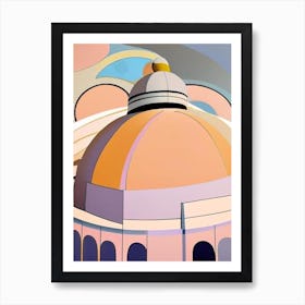 Observatory Dome Musted Pastels Space Art Print