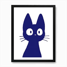 Blue Cat Art Print