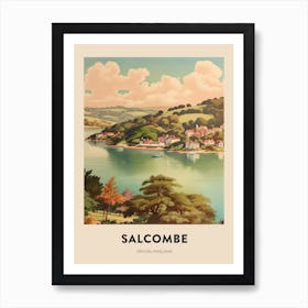 Devon Vintage Travel Poster Salcombe 4 Art Print