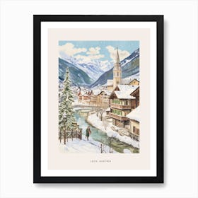 Vintage Winter Poster Lech Austria 6 Art Print