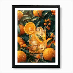 Iced Orange Drink Art Print