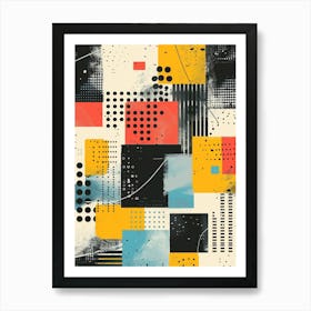 Playful And Colorful Geometric Shapes Arranged In A Fun And Whimsical Way 14 Art Print