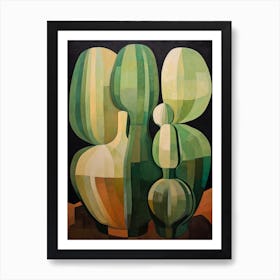 Modern Abstract Cactus Painting Hedgehog Cactus Art Print