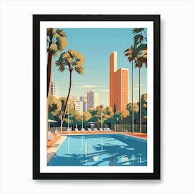 Gold Coast, Australia, Graphic Illustration 1 Art Print