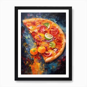 A Slice Of Pizza Oil Painting 2 Art Print