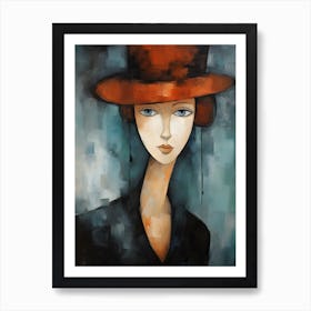 Contemporary art of woman's portrait 11 Art Print