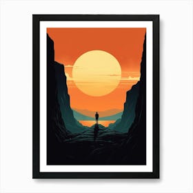 Sunset In The Mountains 6 Art Print