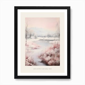 Dreamy Winter National Park Poster  Lake District National Park United Kingdom 1 Art Print