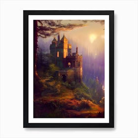 Castle on a hill Art Print