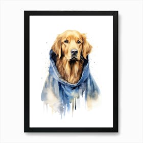Golden Retriever Dog As A Jedi 4 Art Print