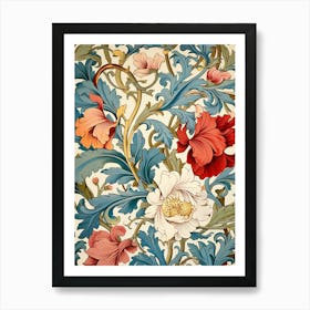 Floral Wallpaper 38 Art Print