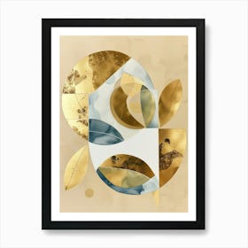 Abstract Gold Leaf 4 Art Print