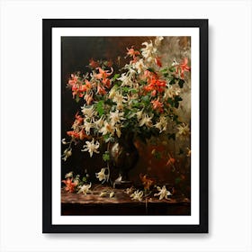 Baroque Floral Still Life Columbine 4 Art Print