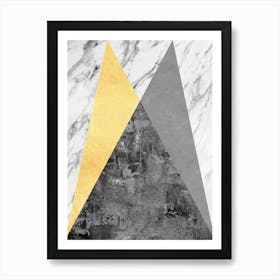 Modern geometry with gold 5 1 Art Print