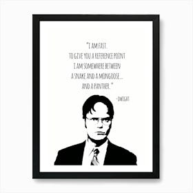 Dwight Schrute Quotes 4 Art Print