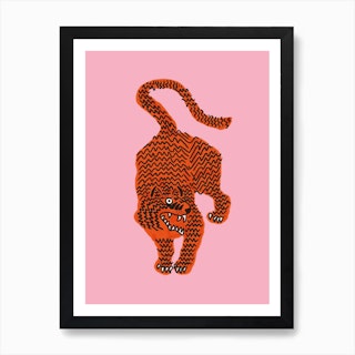 Tiger Pink Art Print