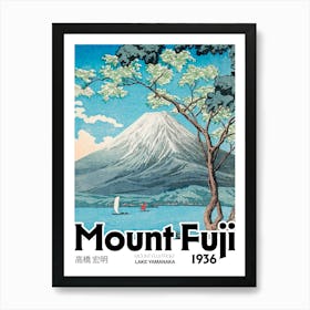 Mount Fuji Lake Japanese Hiroaki Takahashi Japanese Modern Graphic Poster Art Print