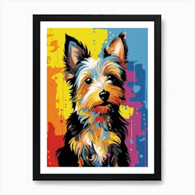 Pop Art Comic Style Yorkshire Terrier 1 Art Print