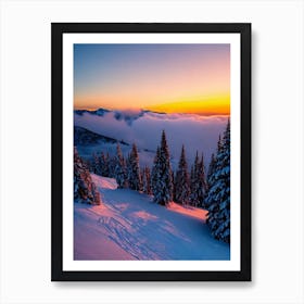 Copper Mountain, Usa Sunrise Skiing Poster Art Print